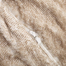 Vida - Modern 5 Foot Rounded Bean Bag - Snow White / Beige