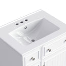 Transitional Style Bathroom Vanity Cabinet With Ceramic Sink