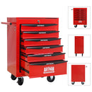 Rolling Metal Tool Chest With Drawers, Steel Storage Cabinet With Ball Bearing Slides