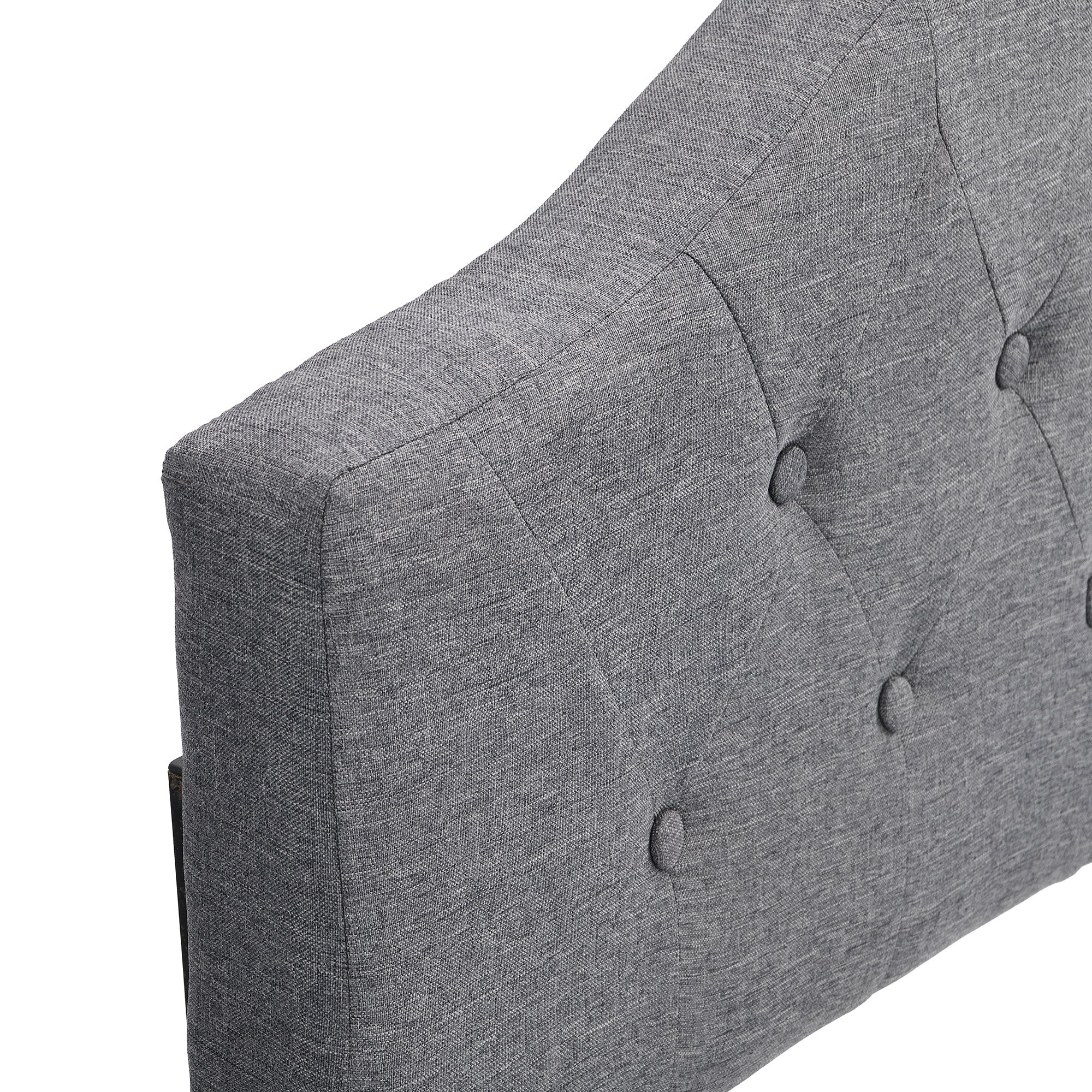 Upholstered Headboard, Adjustable Headboards for King Size Bed, Modern Breathable Fabric with buttons, Adjustable Height from 55.9" to 63.78", Grey Linen - Atlantic Fine Furniture Melbourne FL