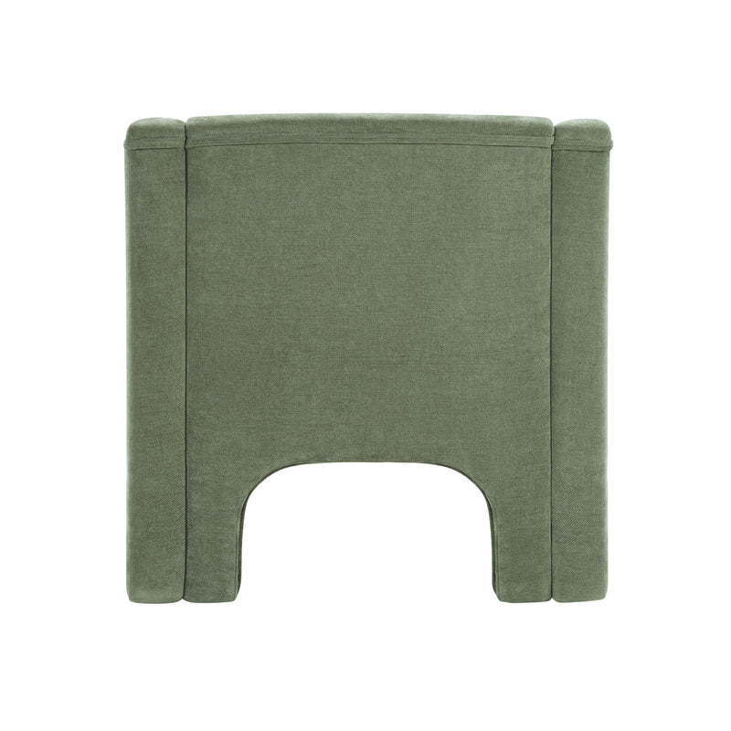 Barrel Accent Chair With Enclosed Arms