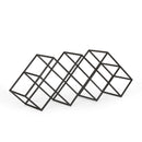 Modern Industrial Tabletop Wine Rack With 7 Bottle Holders - Black