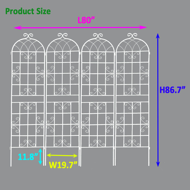 Metal Garden Rustproof Trellis For Climbing Plants Outdoor Flower Support