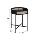 Colson - End Table - Black Finish - 24" - Atlantic Fine Furniture Inc