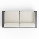 Maya Bay - Outdoor Patio Aluminum 4 Piece Chat Set With Cushion - Beige / Black