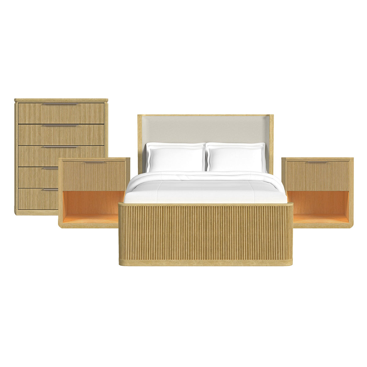 Sylvie Bedroom Set With Upholstered Bed in Dark Brown by Elements International, view 19