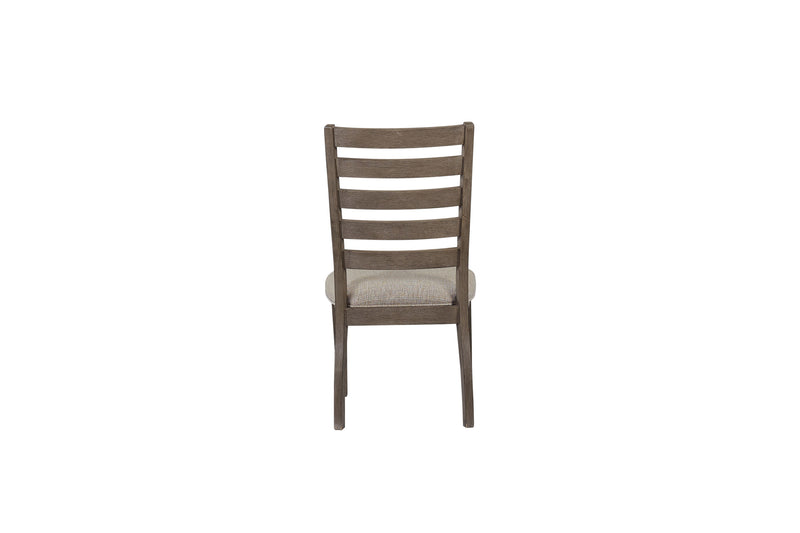 Casual Side Dining Chair With Ladder Back (Set of 2) - Gray