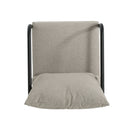 Leora - Modern Minimalist Round Tube Sofa Chair With Cushions - Beige / Black