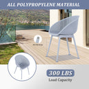 4 Pack Lounge Chair Set With Long Table