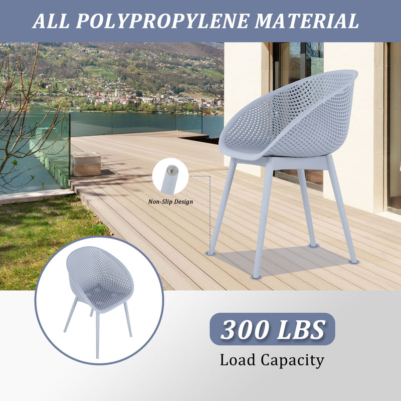 Modern Lounge Chair Set With Round Table