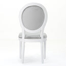 French Country Dining Chair Set With Round Backrest