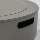 23" Propane Gas Fire Pit Bowl, 40000 Btu Round Steel Fire Pit For Outside Patio Deck Garden Backyard - Gray