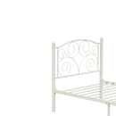 Twin Size Unique Flower Sturdy System Metal Bed Frame with Headboard and Footboard