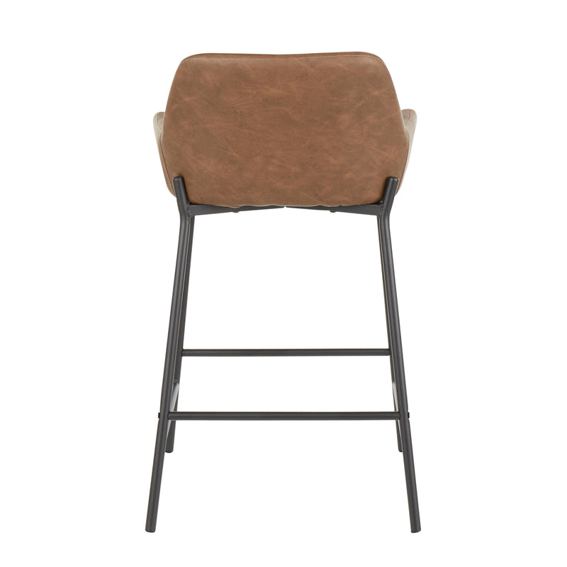 Daniella - Industrial Fixed Height Counter Stool (Set of 2)