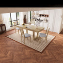 Farmhouse Wooden Kitchen Table With Removable Leaf