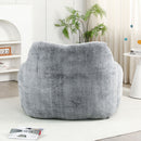 Beanbag Sofa Chair With Armrests Stuffed High Density Foam