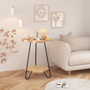 Petal Shape Accent Side Table - Acacia Wood