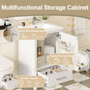 Bathroom Vanity With Ceramic Sink, Soft Close Drawers, Door Organizer, Divider Drawer, Adjustable Foot Pads