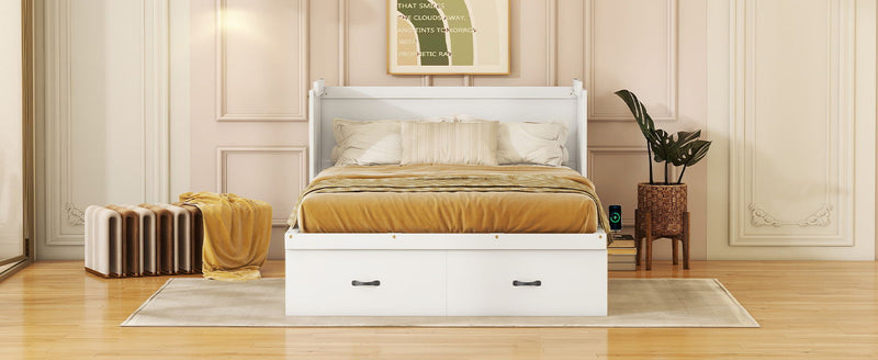 Murphy Bed With USB Port And A Large Drawer