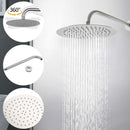Elegant 10" Round Rain Shower Head And Handheld Set With Adjustable Tilt And Dual Modes