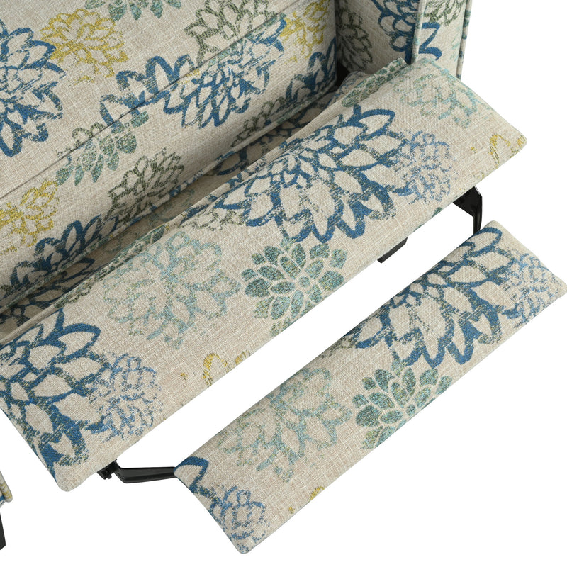Push Back Upholstered Recliner Armchair