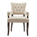 Brooklyn - Dining Arm Chair With Button Tufted Back (Set of 2) - Cream