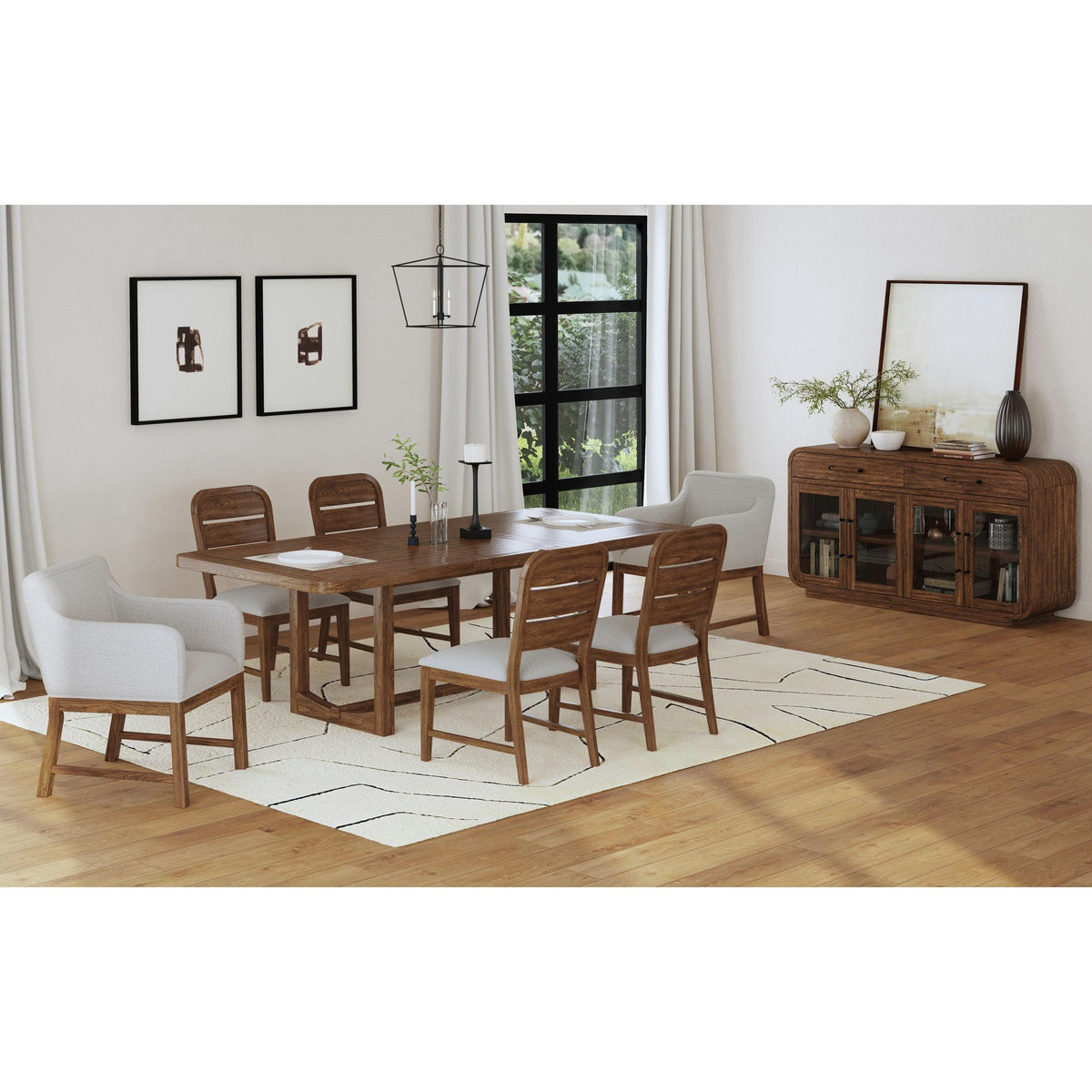 Glinda Dining Table With 18" Leaf in Brown by Elements International, view 9