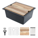 Quartz Composite Kitchen Sink With Workstation, Undermount