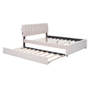 Upholstered Platform Bed With Trundle