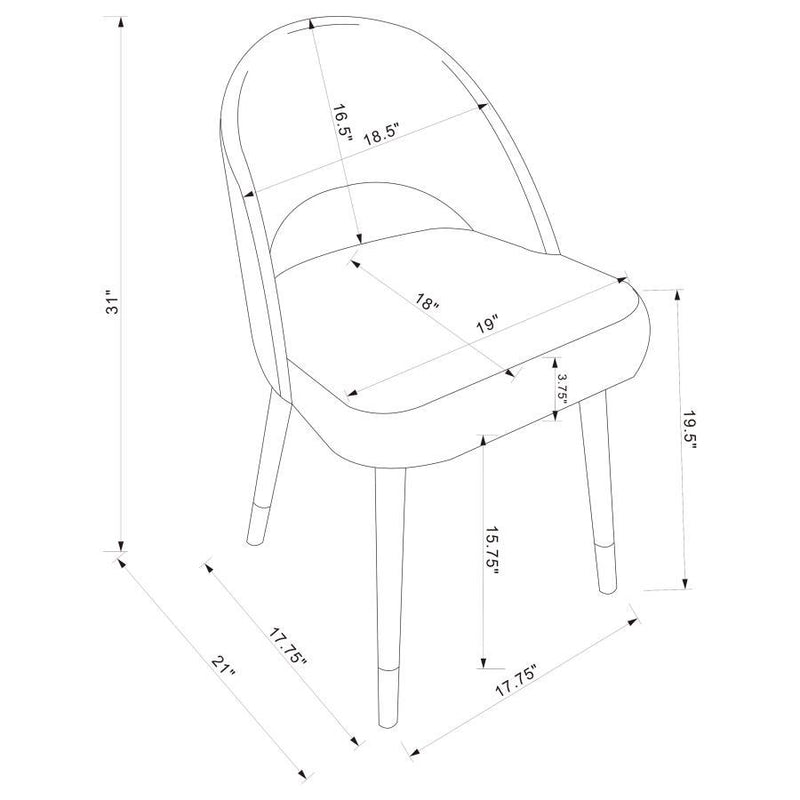 Lindsey - Upholstered Dining Side Chair (Set of 2)