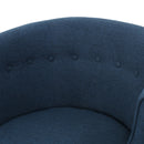 Contemporary Upholstered Club Chair With Button Tufting