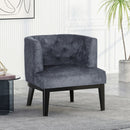 Contemporary Accent Chair With Tufted Diamond Stitching - Charcoal