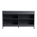 Contemporary Freestanding Bathroom Vanity With Adjustable Shelves