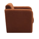 Modern Accent Chair Lambskin Sherpa Fabric Upholstered Comfy With Pillow