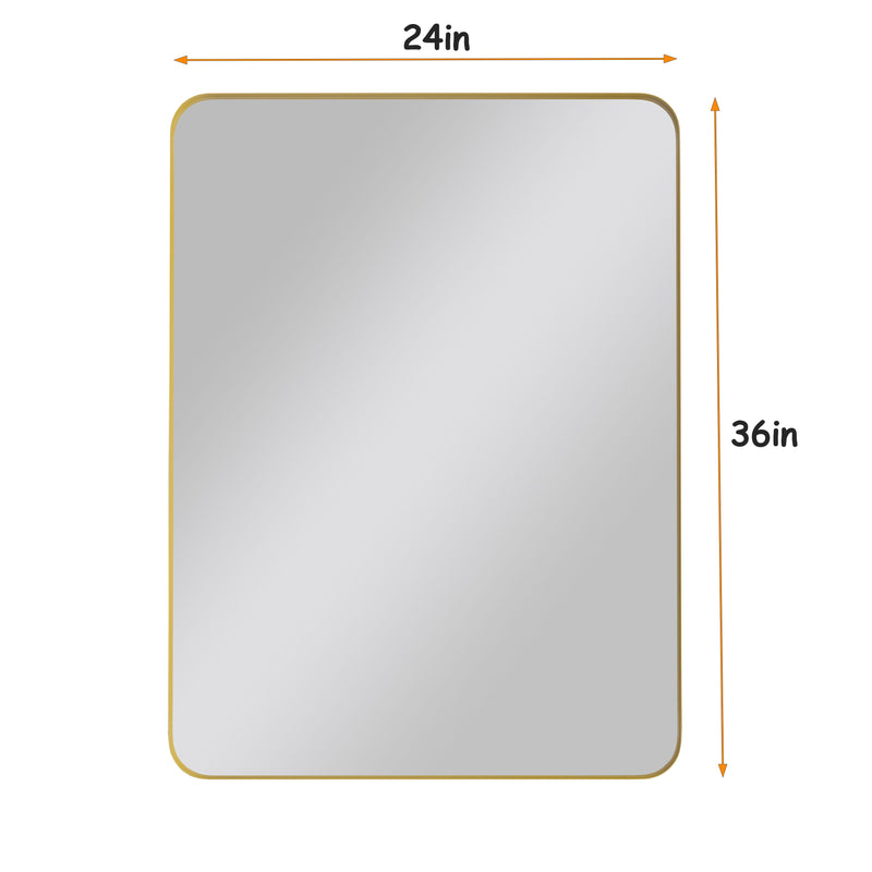 Wall Mirror Rectangular Mirror Metal Framed Mirror Vanity Mirror Dressing Mirror, For Bathroom, Living Room, Bedroom