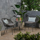 Cordella - Outdoor Woven Wicker Chairs With Cushions, (Set of 2)