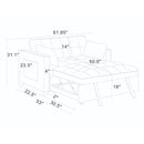 Sienna - Tufted Convertible Sleeper Sofa With Chaise - Gray