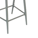 Outdoor Bar Height Metal Frame Counter Stools With Scallop Shaped Backrest & Water Resistant Cushions