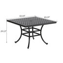 44" Square Dining Table - Dark Lava Bronze