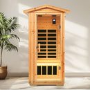 1 Person Far Infrared Old Fir Outdoor Sauna Room - Natural