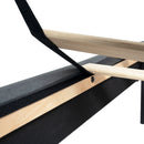 Queen Size Upholstered Platform Bed Frame With Button Tufted Linen Fabric Headboard - Dark Gray