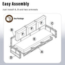 3 Person Large Patio Swing Bench With Cushions For Backyard