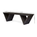 Gloaming - Outdoor Bench With Slat Design And Triangular Base