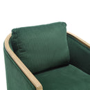 Corduroy Barrel Chair, 360 Degree Swivel