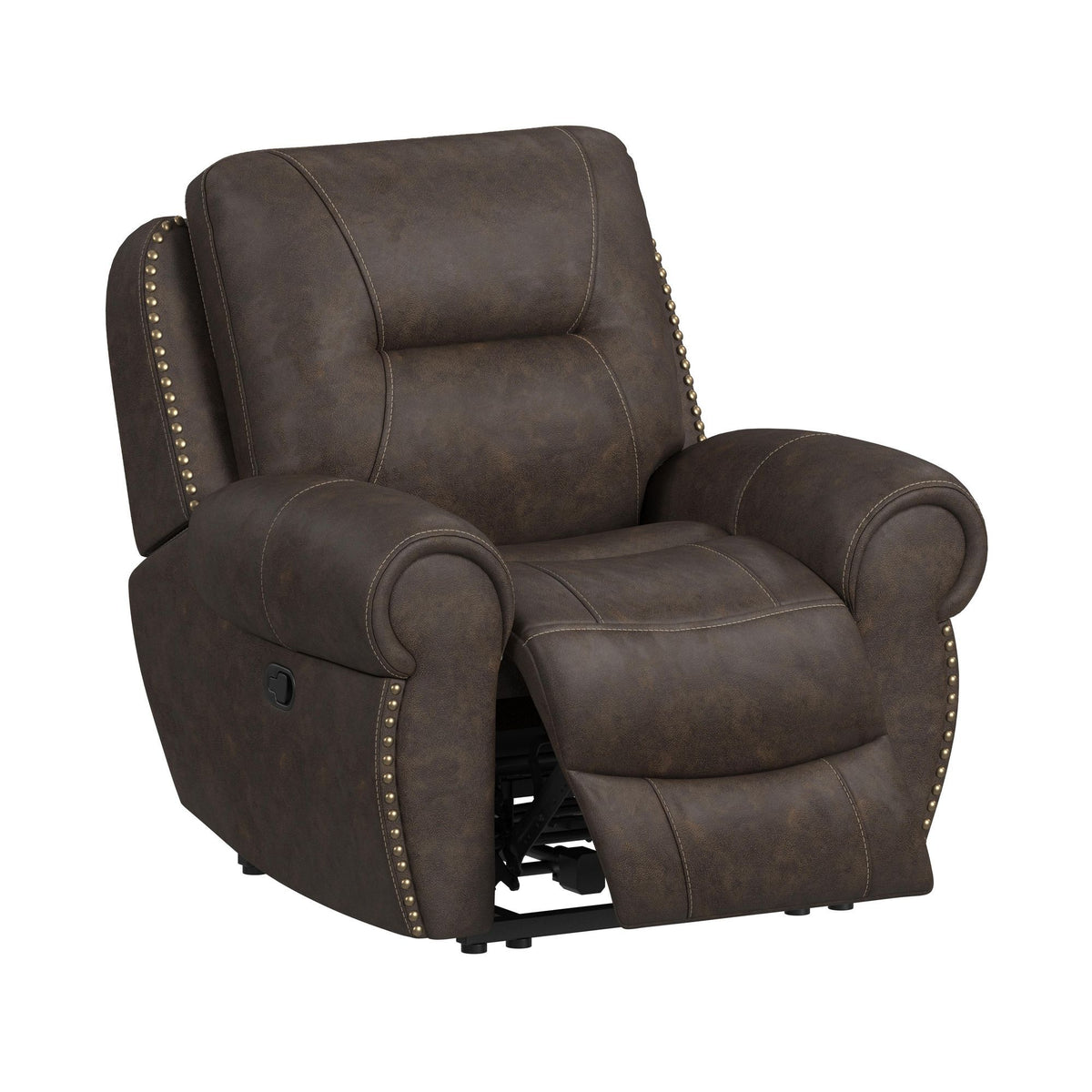 Topeka Recliner in Rocky Brown by Elements International, view 7