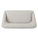 Modern Fabric Loveseat With Sloped Armrests For Living Room - Beige