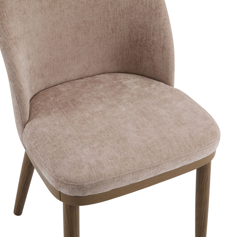 Mid Century Modern Dining Chair With Ergonomic Backrest