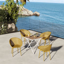 2 Piece Durable Single Chair With Mesh Hollow Out Design