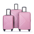 3 Piece Luggage Sets Lightweight Suitcase With Two Hooks, Spinner Wheels, Tsa Lock, Durable Hard Shell