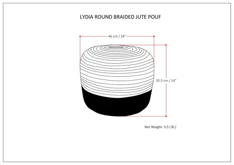 Lydia - Round Pouf